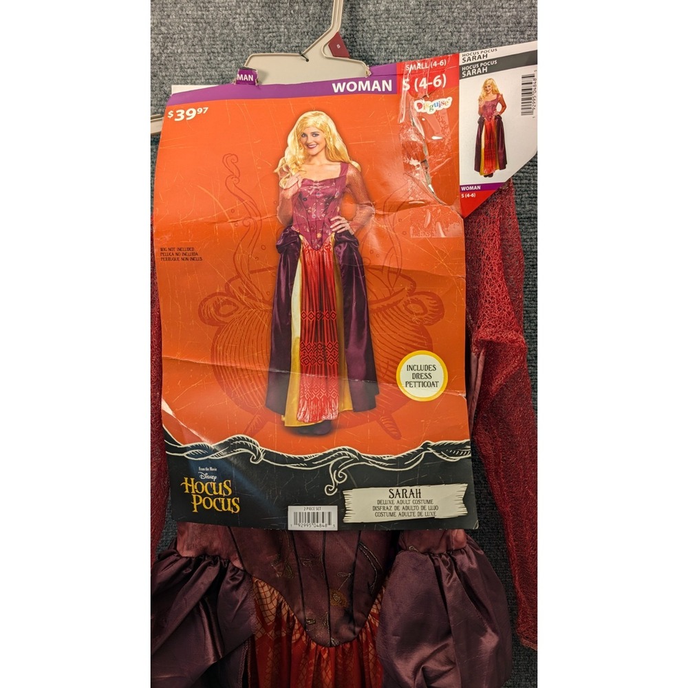 Disney Hocus Pocus Sarah Sanderson Deluxe Costume Disguise Women Small 4-6 NOS